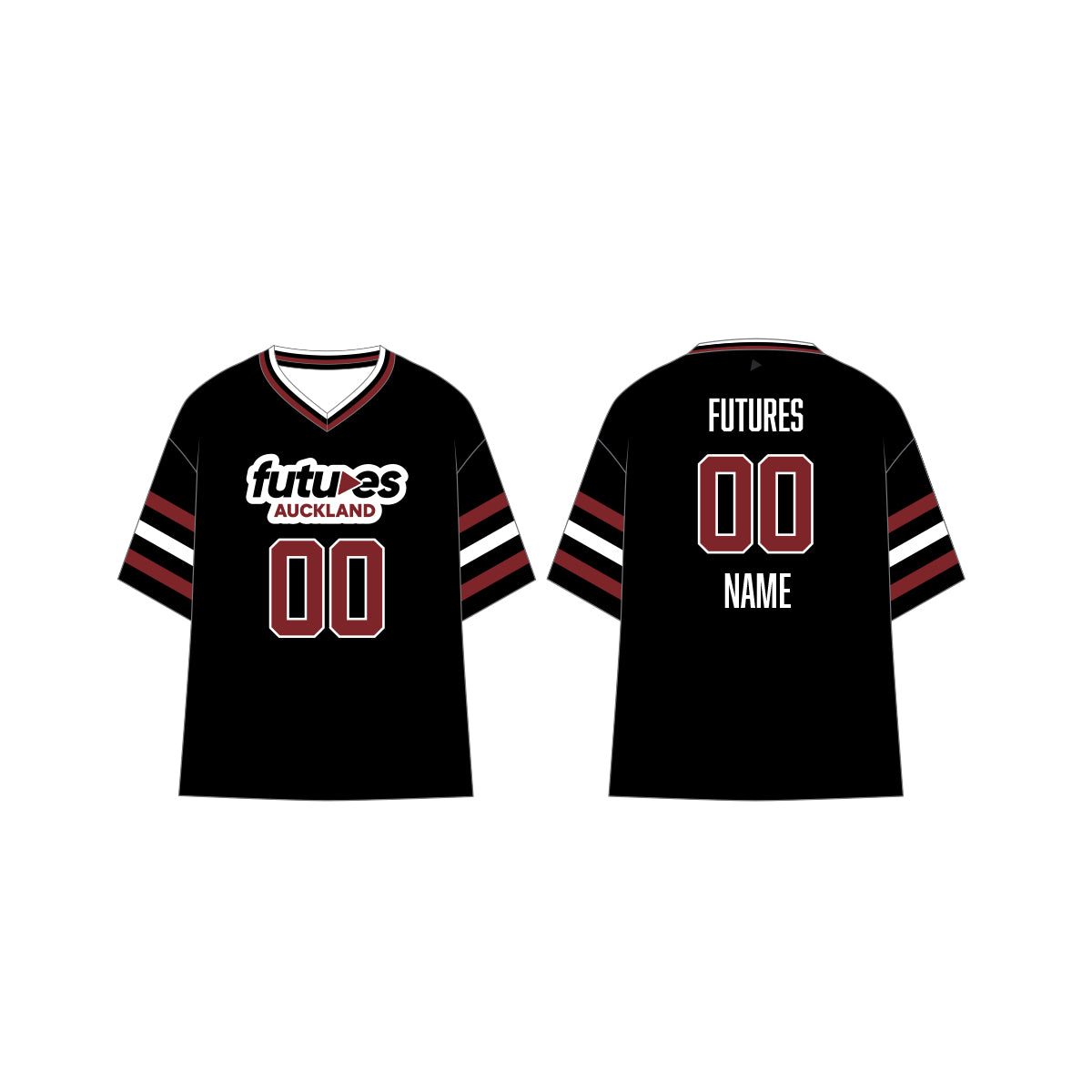 Futures Auckland Golf Gridiron Tee - Red