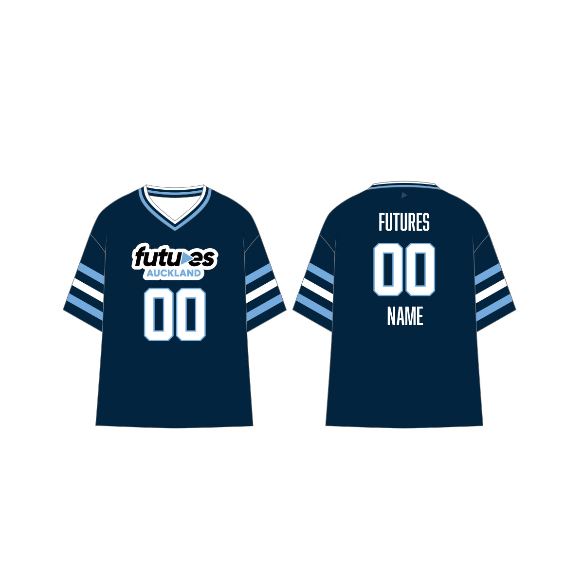 Futures Auckland Golf Gridiron Tee - Blue