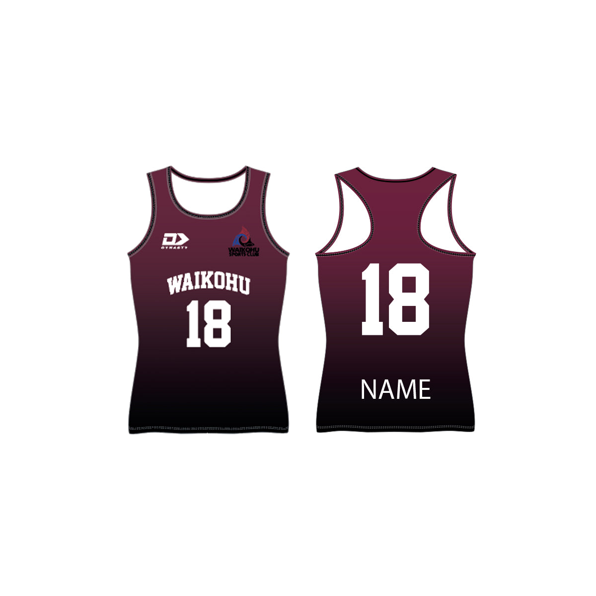Waikohu Sports Club Netball Racer Back Singlet