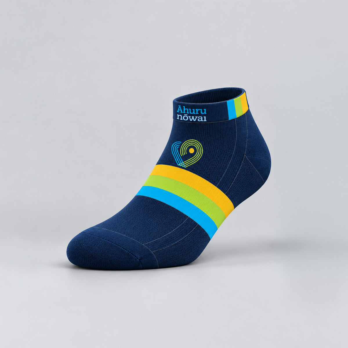 Āhuru Mōwai Trust Navy Trainer Socks (Design 2)