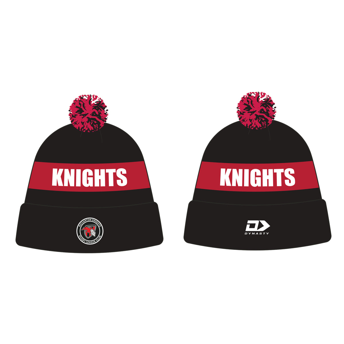 Riccarton Rugby League Pom Pom Beanie