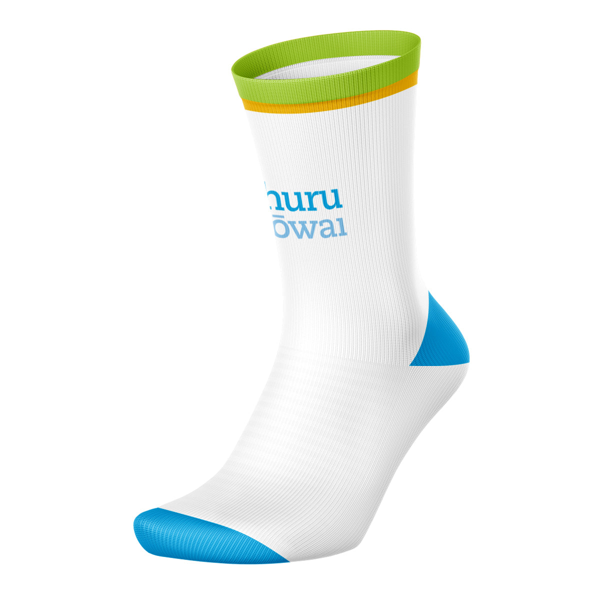 Āhuru Mōwai Trust White Crew Socks (Design 1)