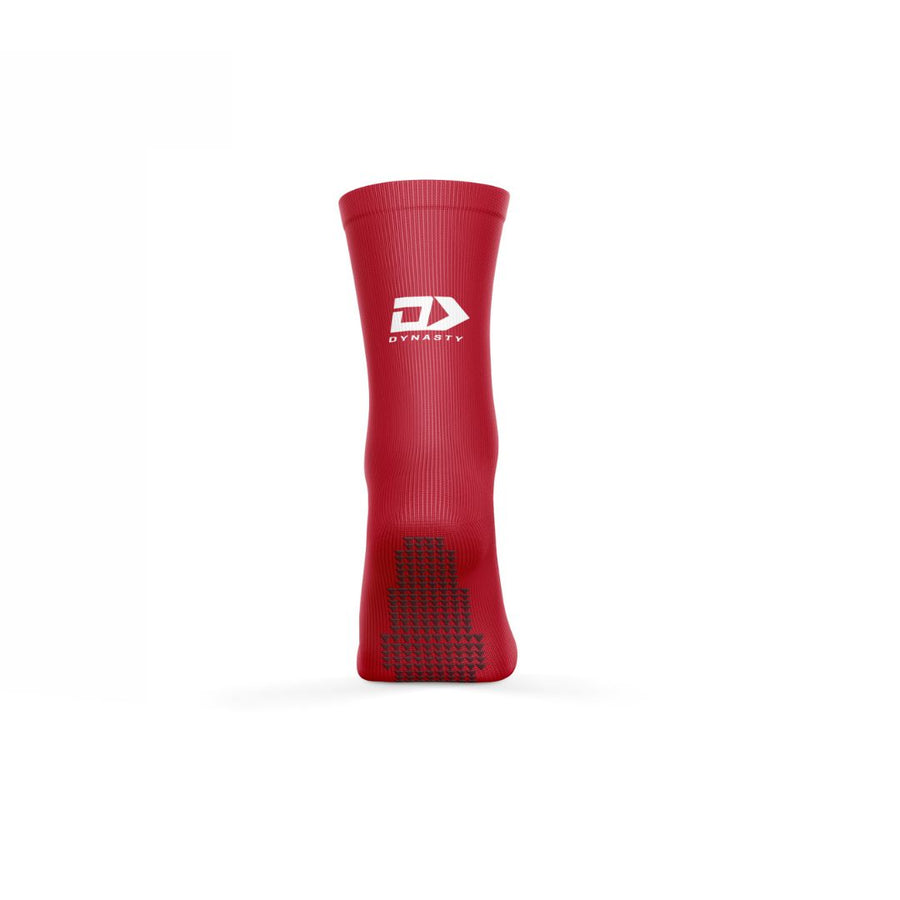 Dynasty Sport Crew Red Gel Gripper Sock
