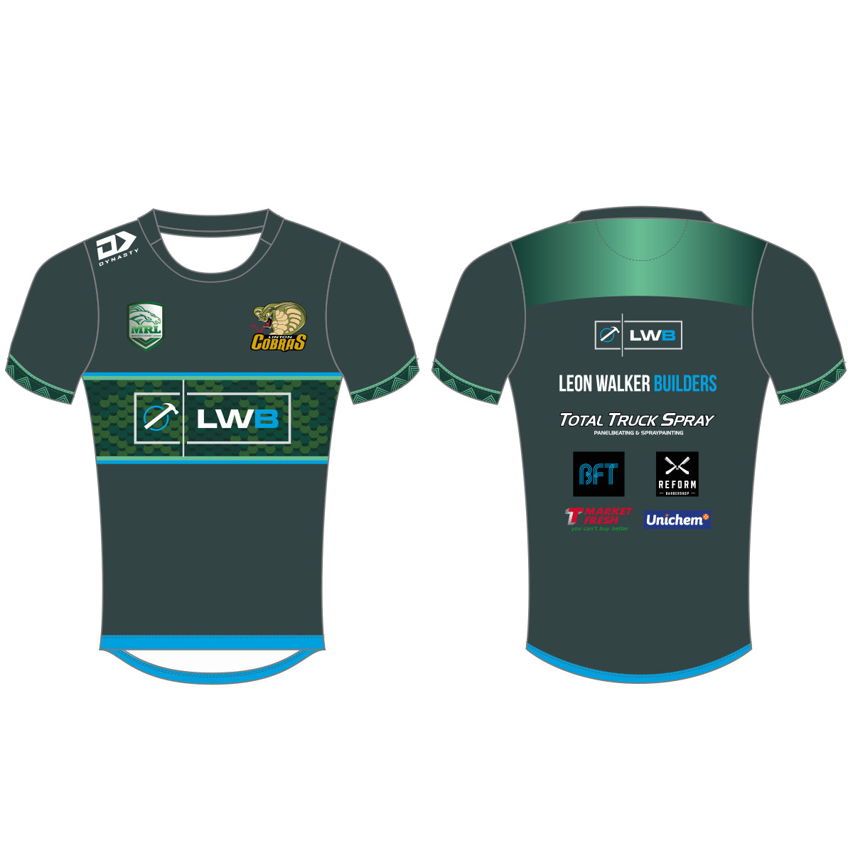 Linton Cobras Rugby League Warm Up Tee (Charcoal)
