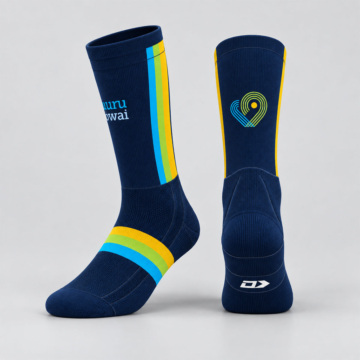 Āhuru Mōwai Trust Navy Crew Socks (Design 2)