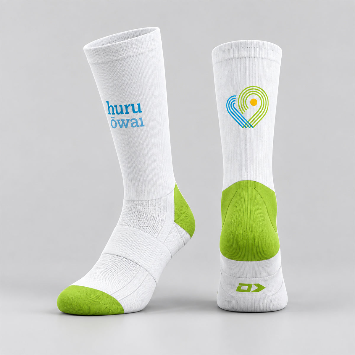 Āhuru Mōwai Trust White Crew Socks (Design 2)