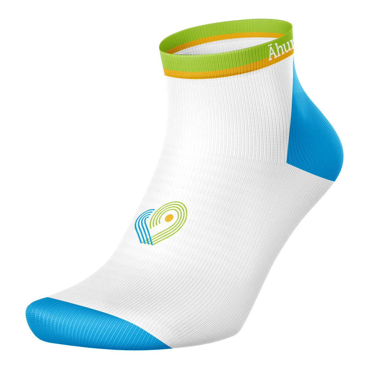 Āhuru Mōwai Trust White Trainer Socks (Design 1)
