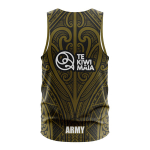 Te Kiwi Māia Army Singlet