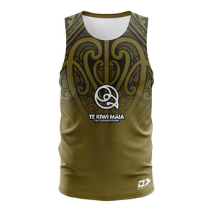 Te Kiwi Māia Army Singlet