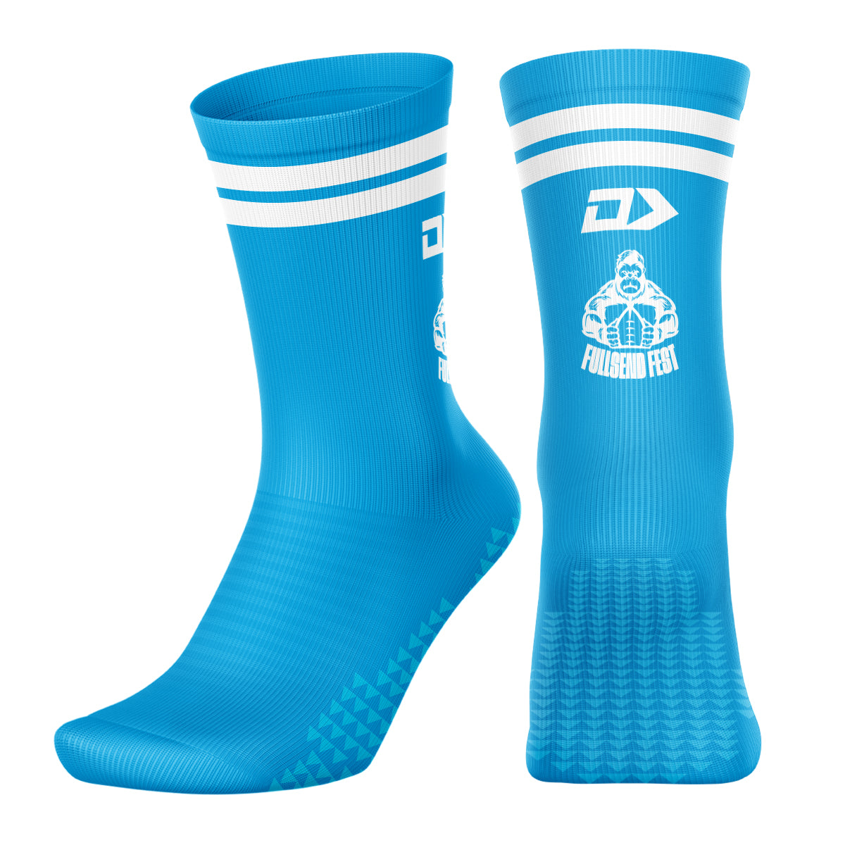 Fullsend Gel Gripper Crew Sock - Blue