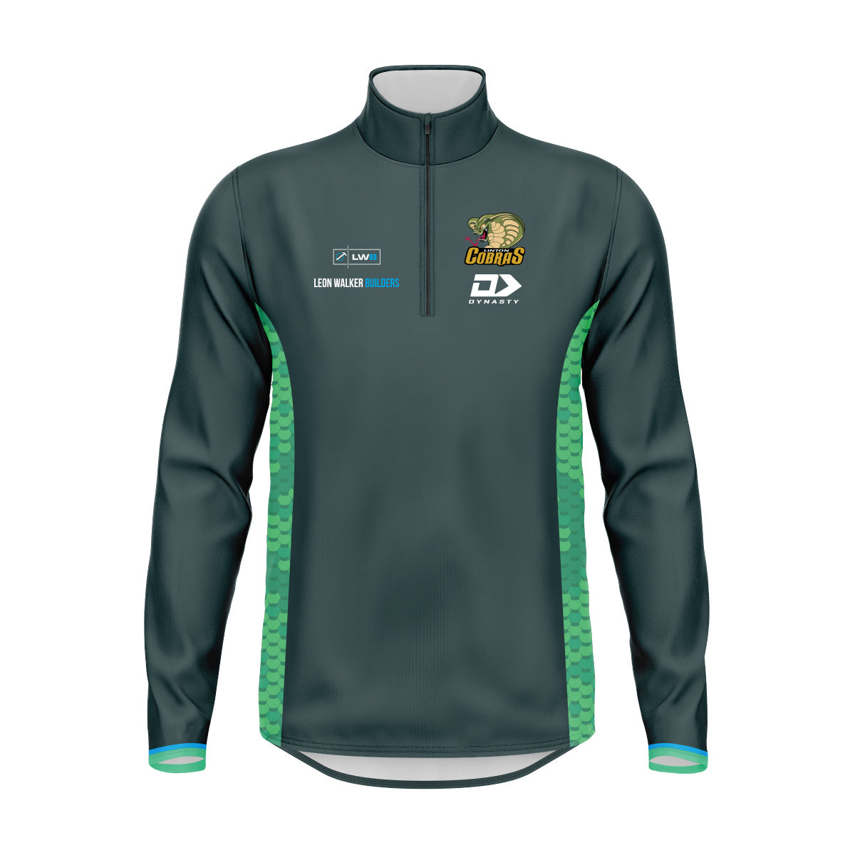 Linton Cobras Rugby League Long Sleeve 1/4 Zip Shirt