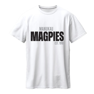 Manukau Magpies Rugby League Standard White Tee