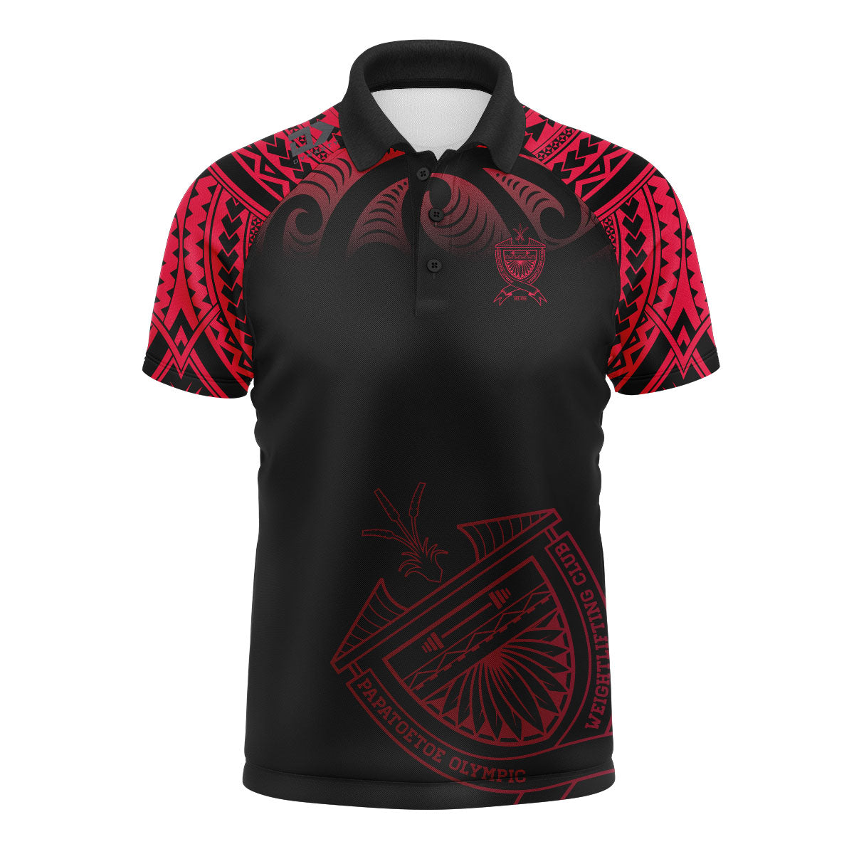 Papatoetoe Weightlifting Club Mens Black Sub Polo