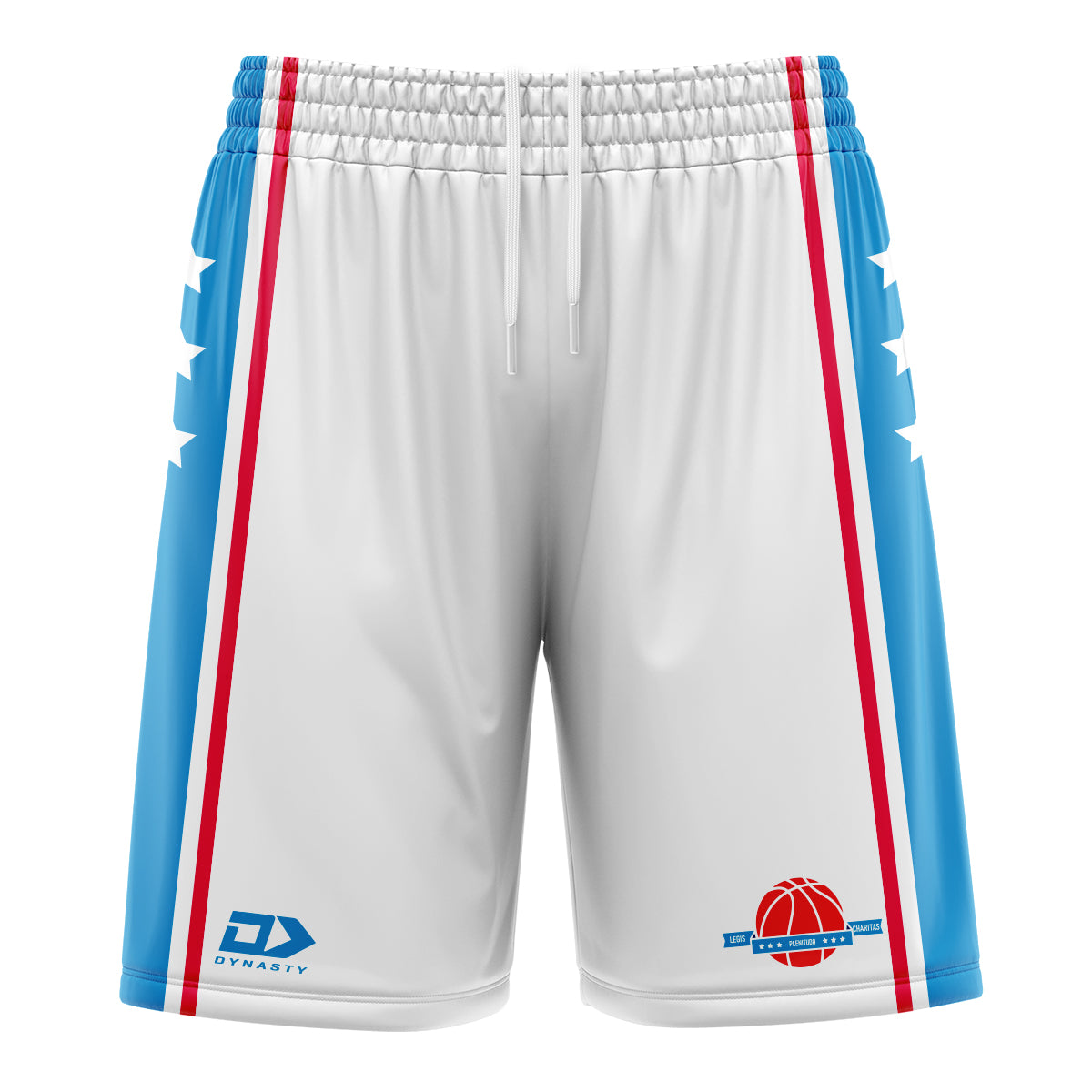 Rosmini College Prems Bball AWAY Shorts - White - Dynasty Team Store NZ