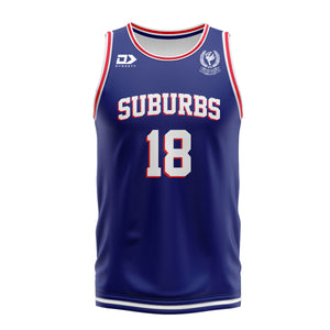 Suburbs Rugby Club Basketball Singlet