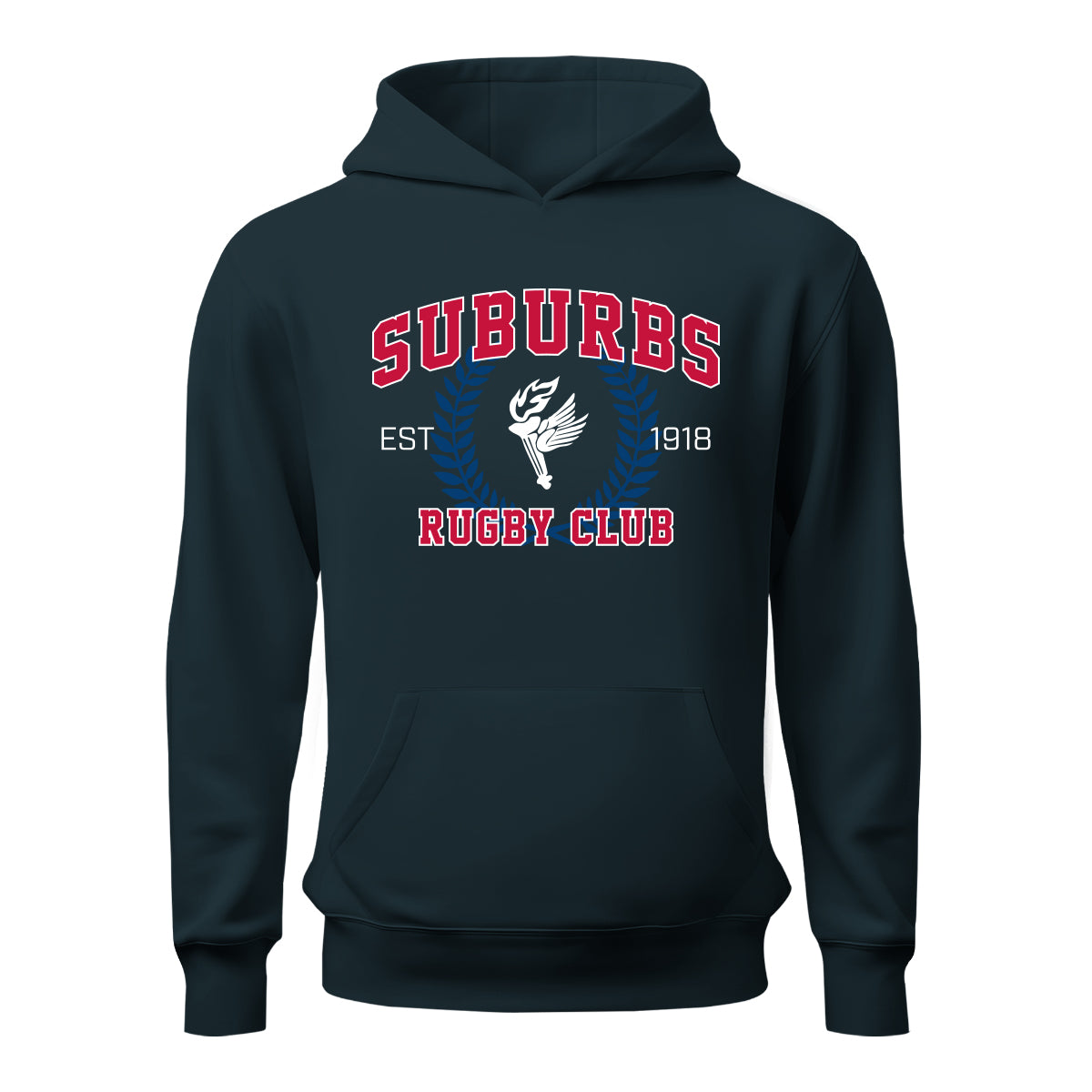 Suburbs Rugby Club Navy Fleece Hoodie - $60