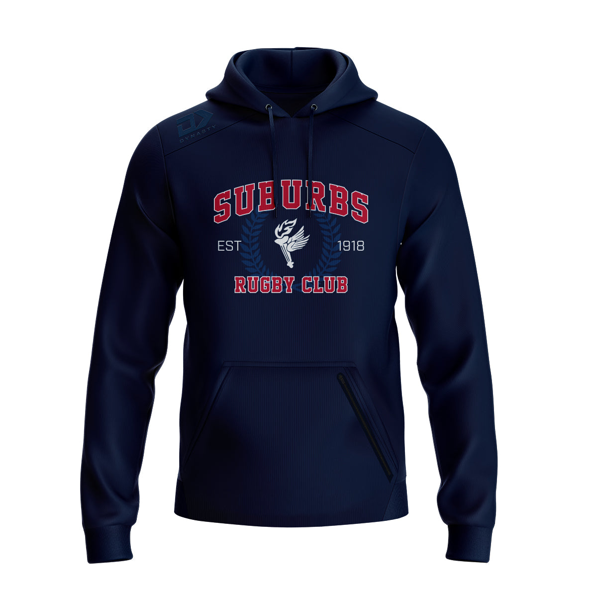 Suburbs Rugby Club Navy Performance Hoodie - $90