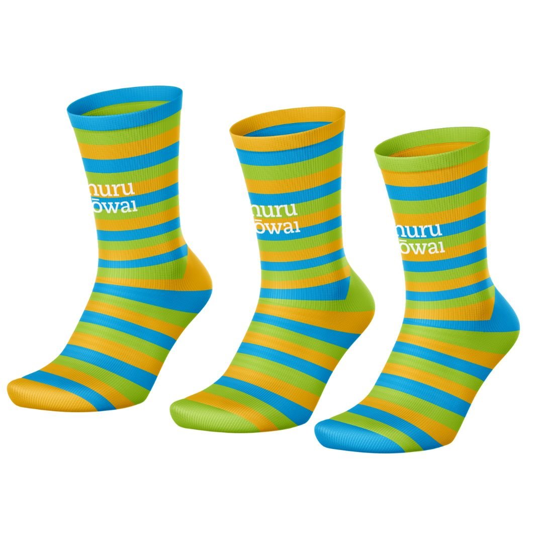 Āhuru Mōwai Trust Crew Striped Sock Bundle