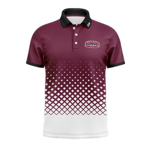North Golf Harbour Mens Maroon Golf Polo