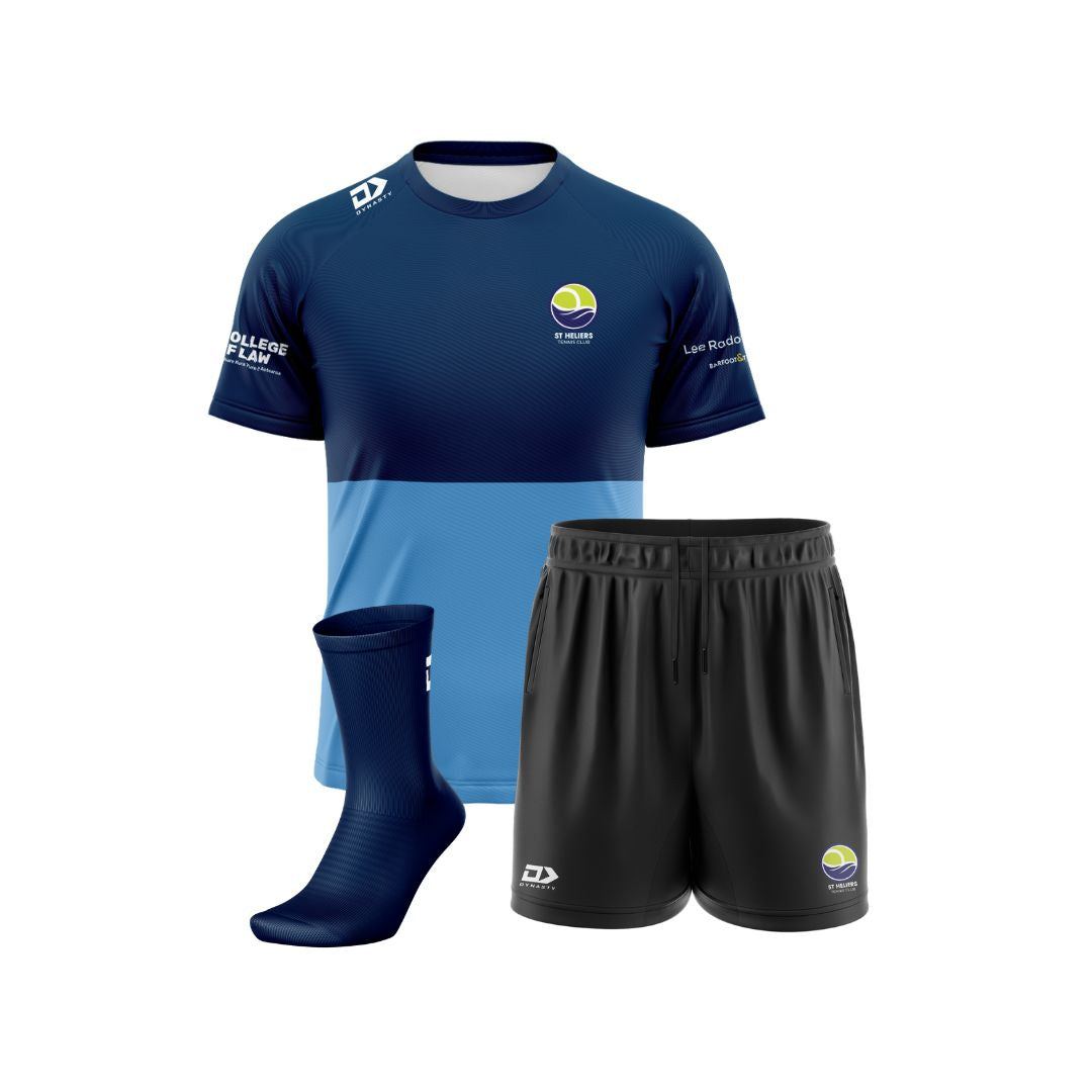 St Heliers Bay Tennis Club Junior Round Neck Tee, Short & Sock Bundle