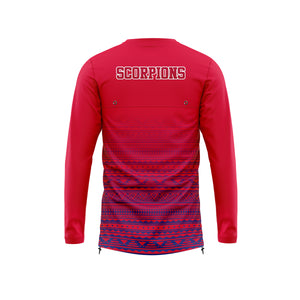 Otara Rugby League Football Club Mens Red Wet Weather Pullover Jacket