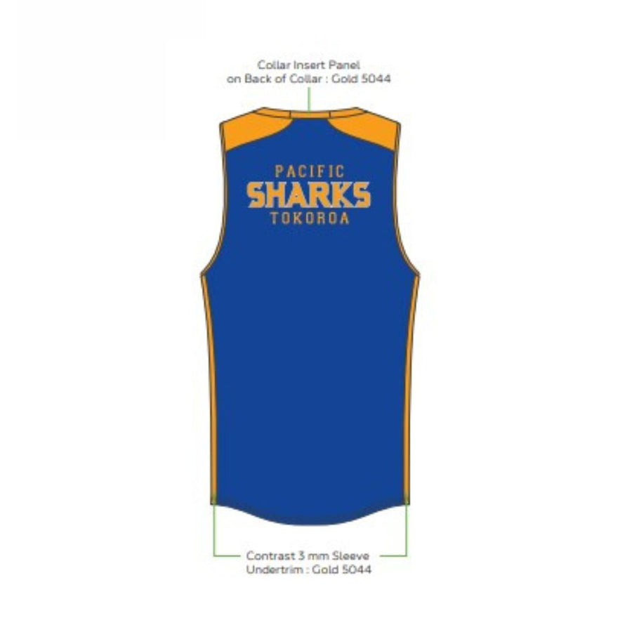 Pacific Sharks RFC Mens Supporters Singlet
