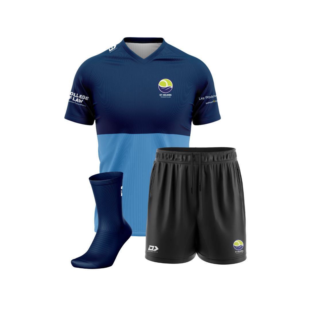 St Heliers Bay Tennis Club Junior V Neck Tee, Short & Sock Bundle